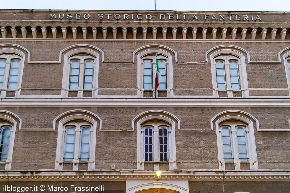 Facciata del Museo Storico della Fanteria dell’Esercito Italiano a Roma